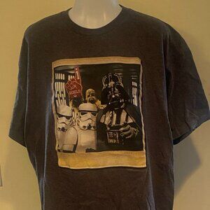 Star Wars Darth Vadar Chewbacca Rebels Mens T Shirt Short Sleeve XL Dark Gray